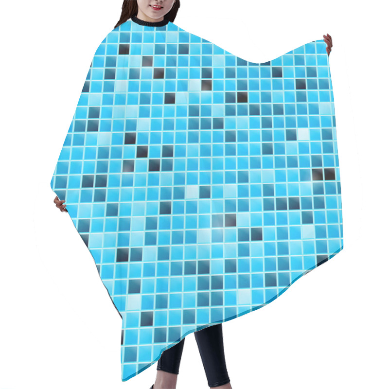 Personality  Abstract Blue Mosaic Background Hair Cutting Cape