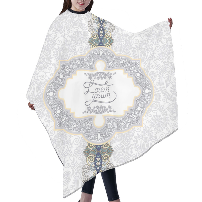 Personality  Unusual Floral Ornamental Template With Place For Your Text, Ori Hair Cutting Cape