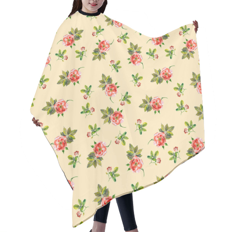 Personality  Classic English Design - Floral Seamless Background With Roses Hair Cutting Cape