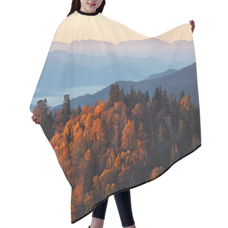 Personality  Sunrise At Smoky Mountains Hair Cutting Cape