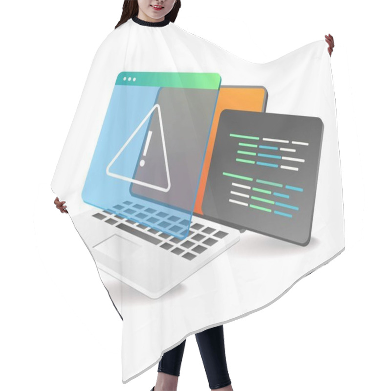 Personality  Warning In A Computer Programming Language Hair Cutting Cape