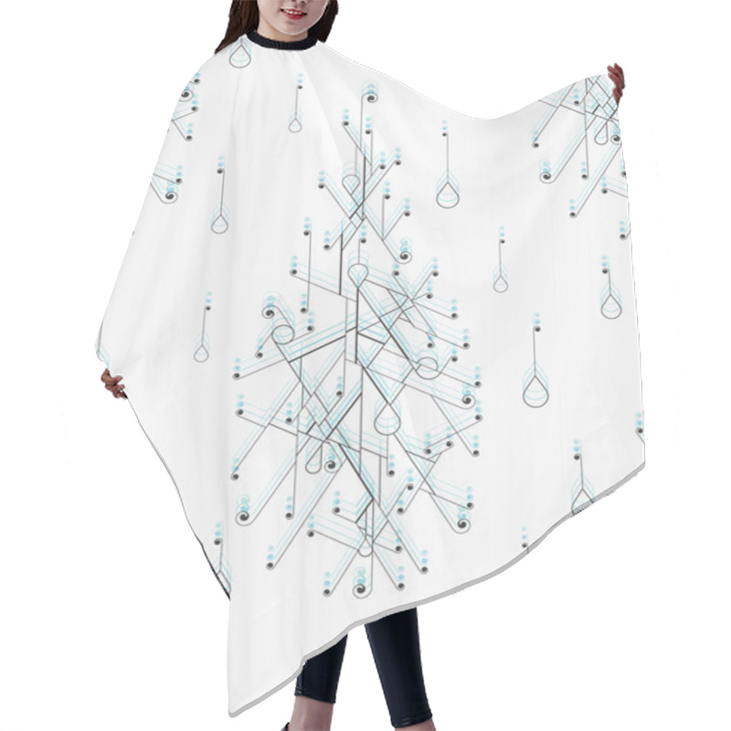 Personality  Rain Pattern Hair Cutting Cape