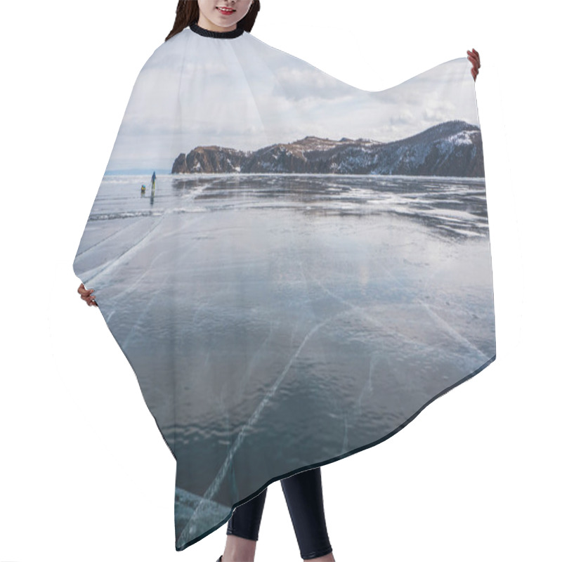 Personality  Frozen River In Winter Hair Cutting Cape