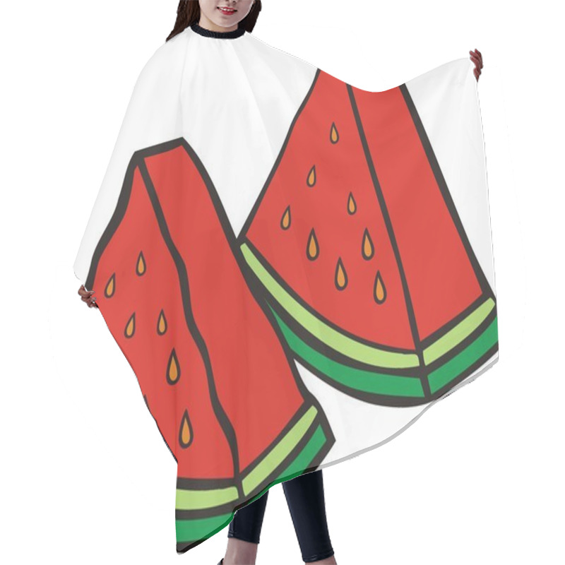 Personality  Watermelon Slice Hair Cutting Cape