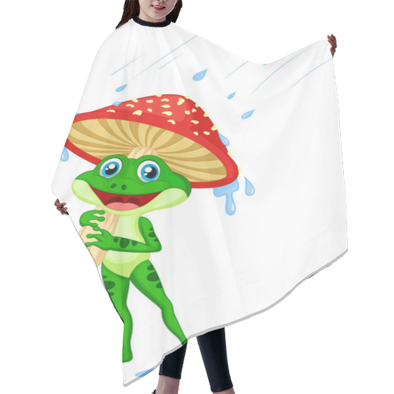 Personality  Frog Under Mushroom Hair Cutting Cape