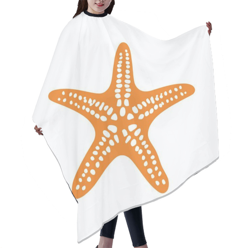 Personality  Starfish Silhouette With Ocean Background , Underwater And Marine Vector Illustration Hair Cutting Cape