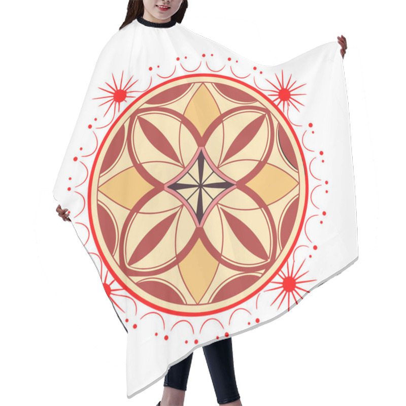 Personality  Traditional Mandala Art In Buddhism And Hinduism, Abstract Background With Ornament Hair Cutting Cape