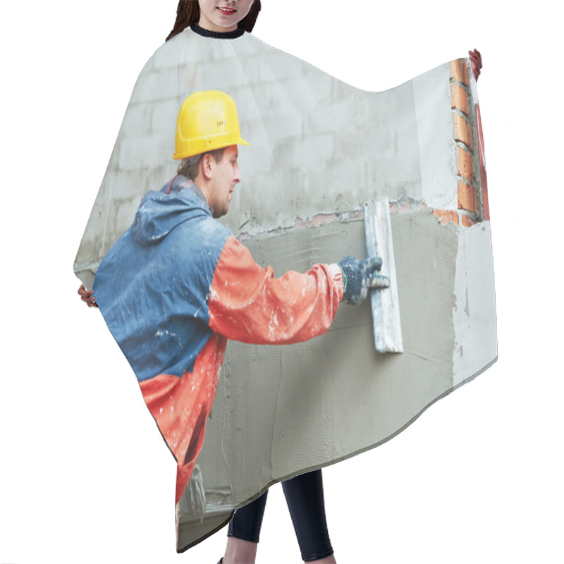 Personality  Facade Plasterer At Work Hair Cutting Cape