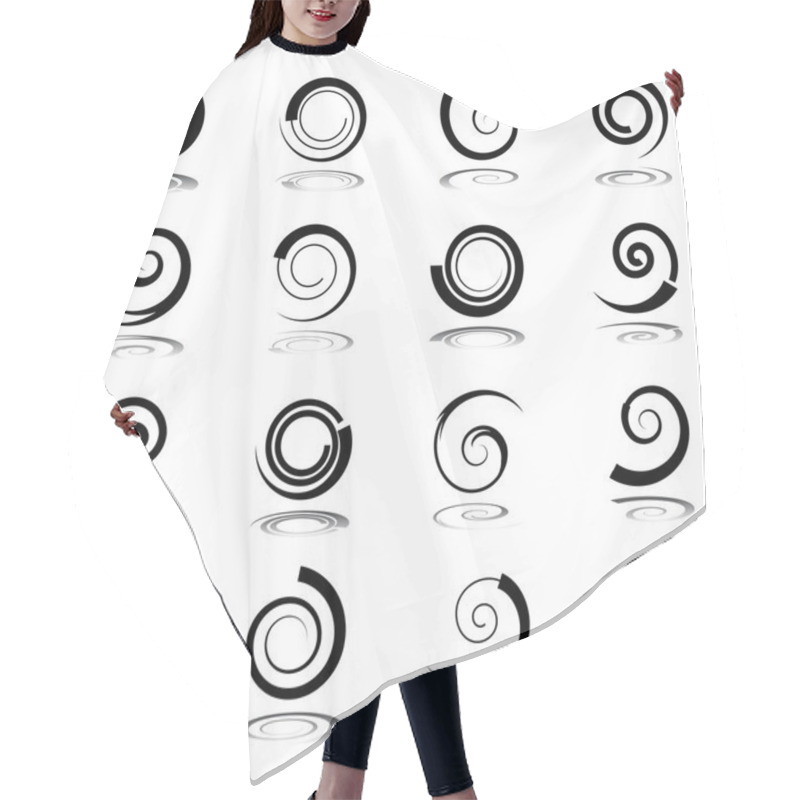 Personality  Spiral Design Elements. Hair Cutting Cape