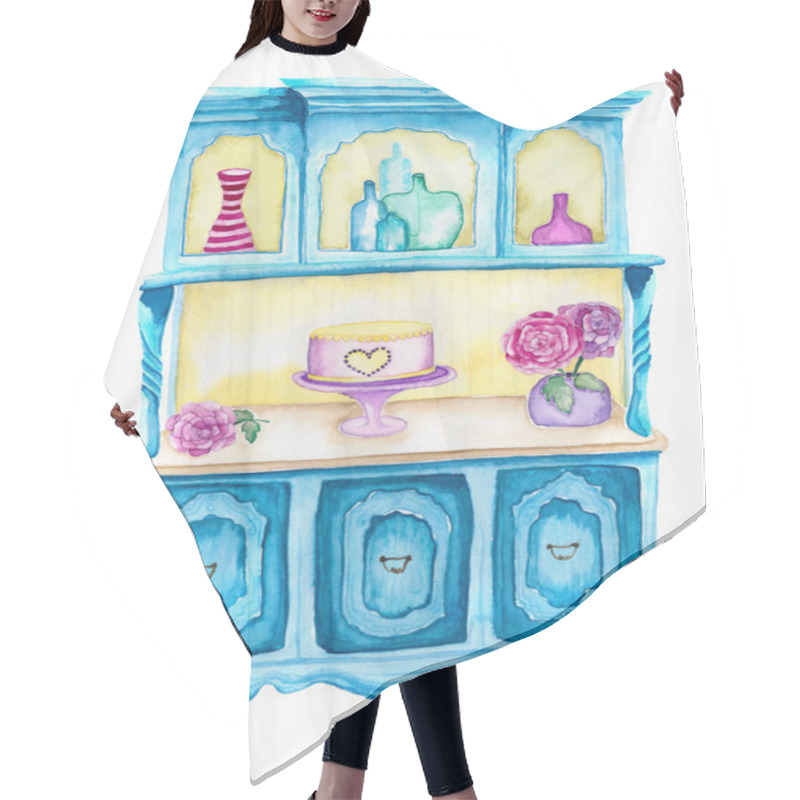 Personality  Shabby Chic Illustration Hair Cutting Cape