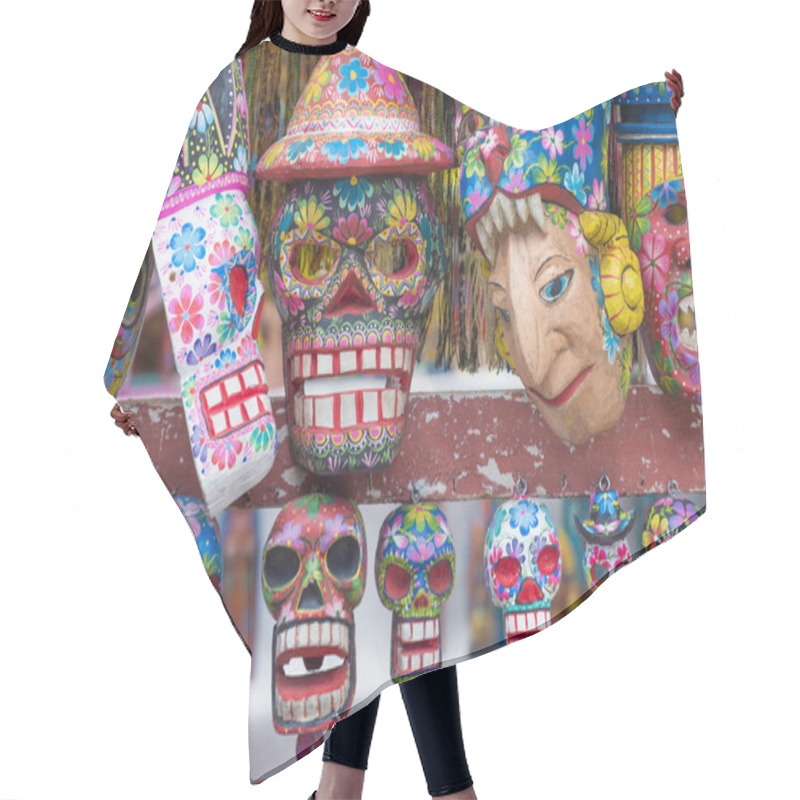 Personality  Mayan Wooden Masks Hair Cutting Cape