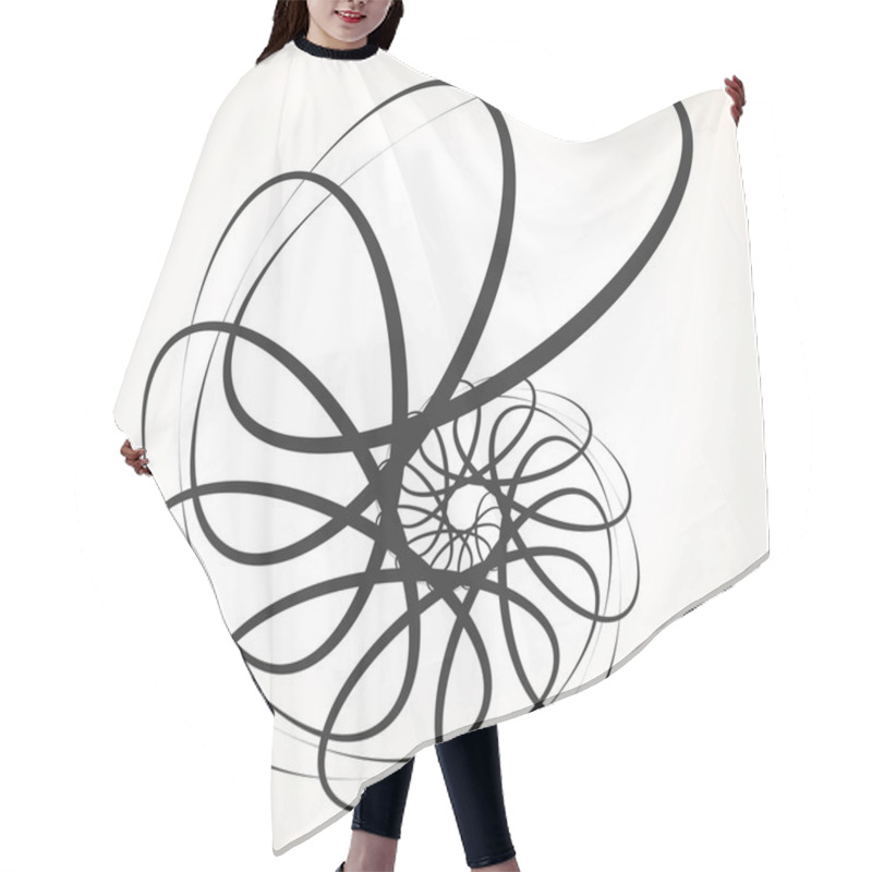 Personality  Abstract Circular Spinning Element. Hair Cutting Cape