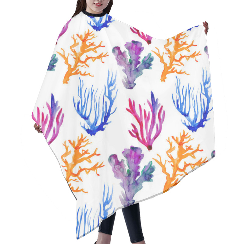 Personality  Pattern Of Sea Corals Hair Cutting Cape