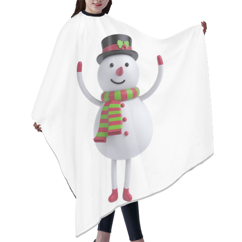 Personality  Cute Cartoon Snowman  Hair Cutting Cape