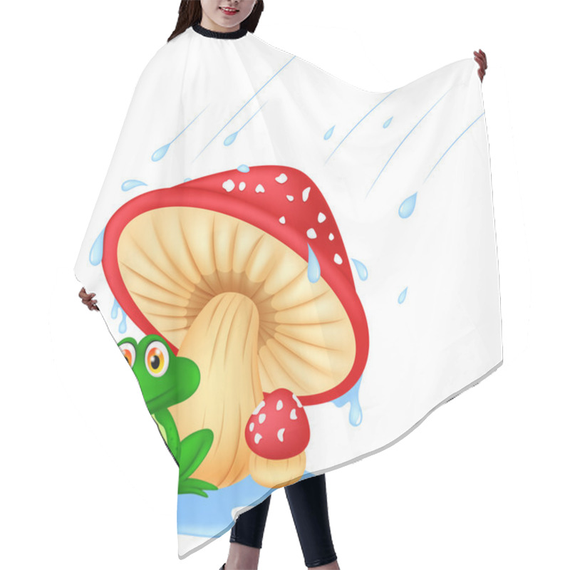 Personality  Mushroom With A Toad Hair Cutting Cape