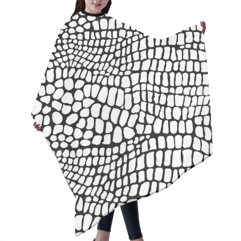 Personality  Crocodile Skin Negative Hair Cutting Cape