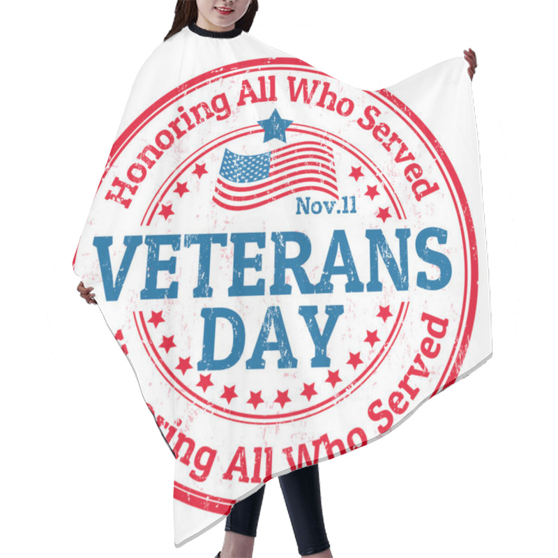 Personality  Veterans Day Stamp Hair Cutting Cape