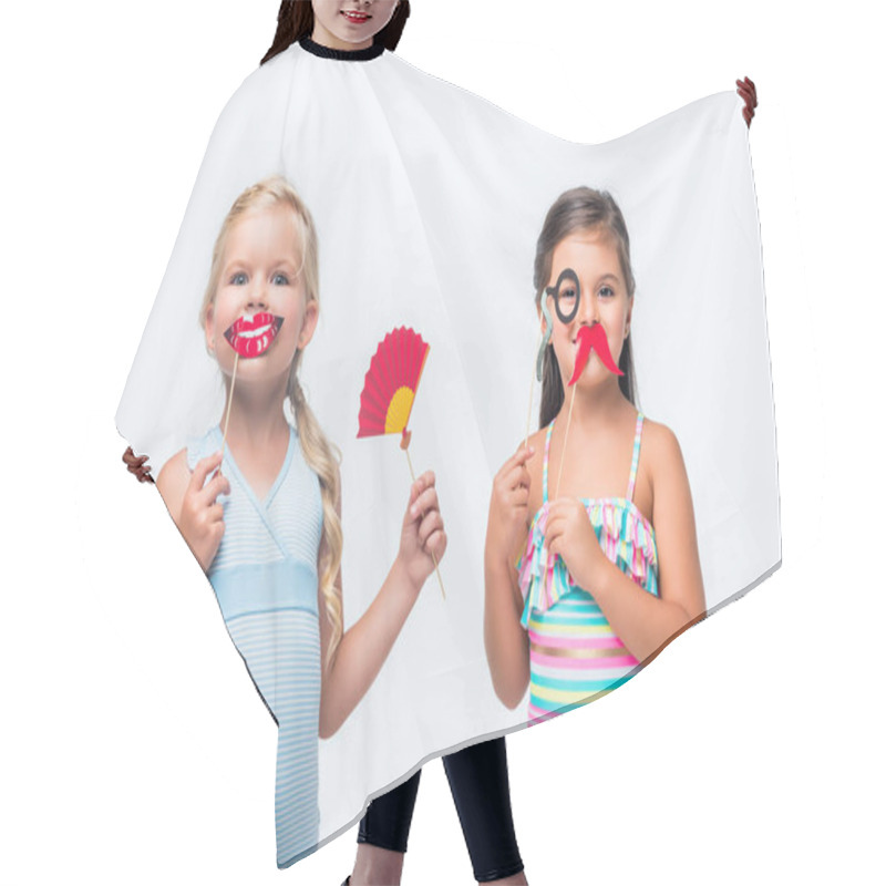 Personality  Adorable Kids With Party Sticks    Hair Cutting Cape