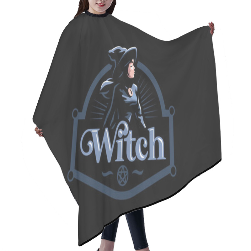 Personality  A Witch In A Witch's Hat. Hair Cutting Cape