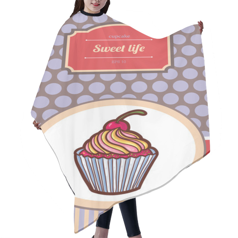 Personality  Cake Cards Template. Hair Cutting Cape