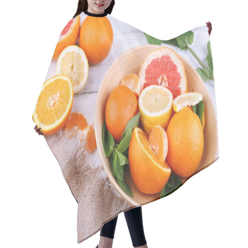 Personality  Fresh Citrus Fruits Hair Cutting Cape