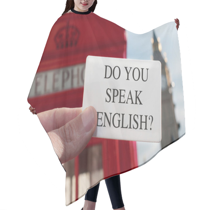 Personality  Do You Speak English In A Signboard Hair Cutting Cape