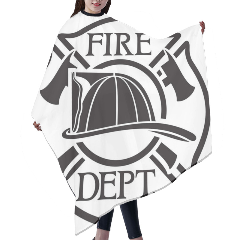 Personality  Fire Department Or Firefighters Maltese Cross Symbol Hair Cutting Cape