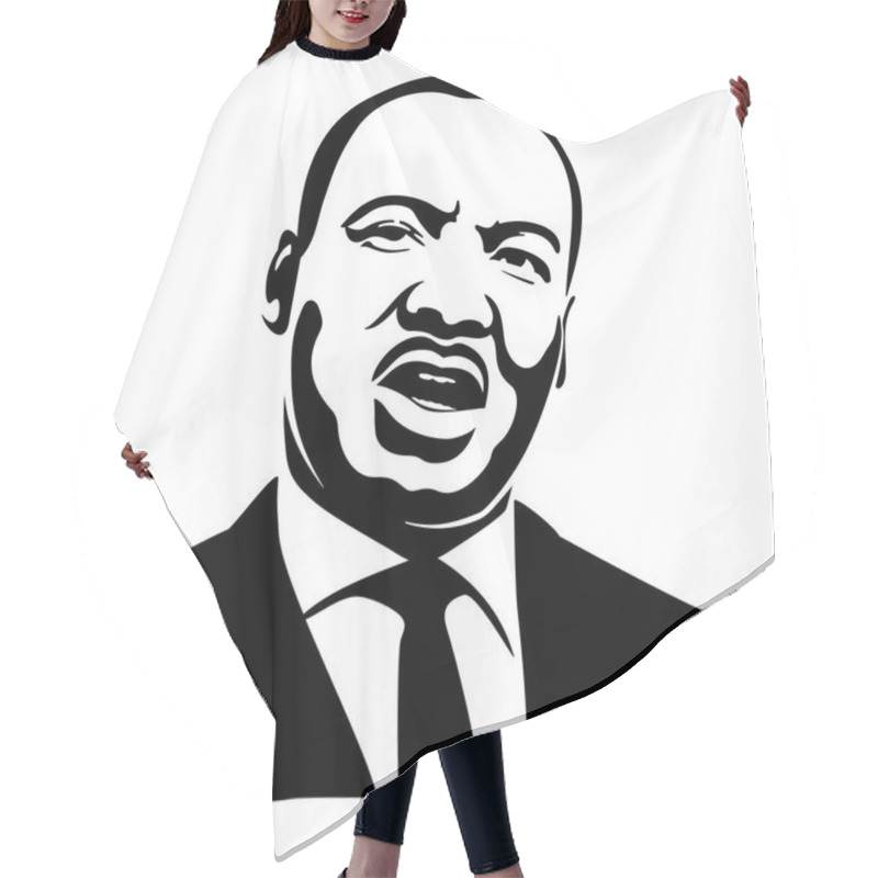 Personality  Martin Luther King Portrait Hair Cutting Cape