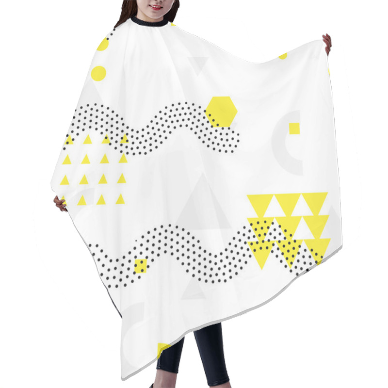 Personality  Seamless Geometric Pattern With Geometrical Shapes Hair Cutting Cape