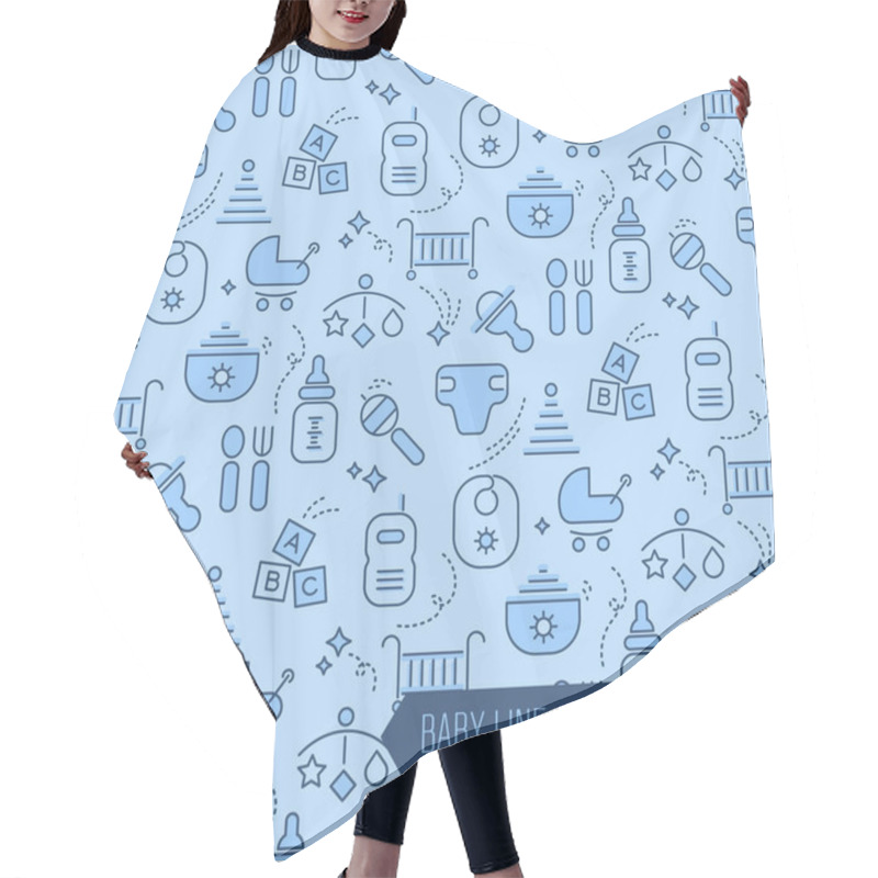 Personality  Baby Seamless Pattern  Hair Cutting Cape