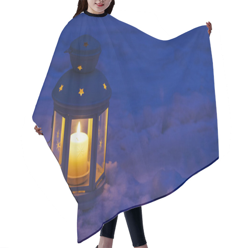 Personality  Lantern On Snow Hair Cutting Cape