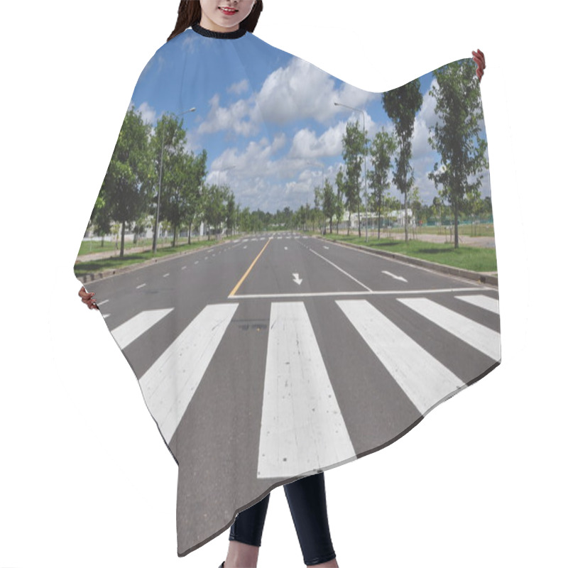 Personality  Zebra Walk Way Traffic Symbol Hair Cutting Cape