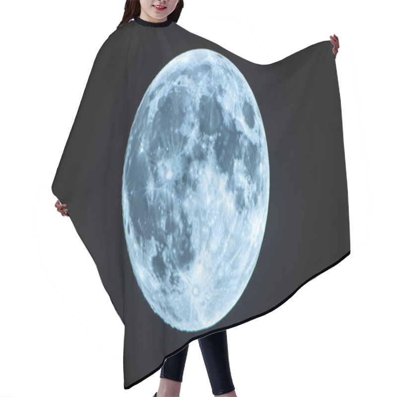 Personality  Full Moon Shines Brightly In Night Sky, Captivating All Who Gaze Upon It. Hair Cutting Cape