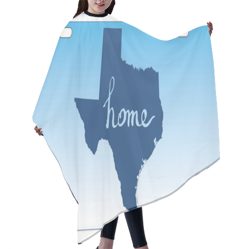 Personality  Texas State License Plate Vector Hair Cutting Cape