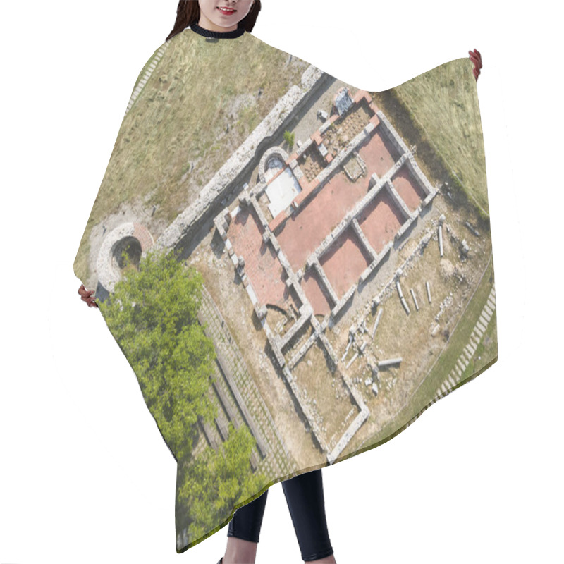 Personality  Aerial View Of Ruins Of Ancient Roman City Nicopolis Ad Nestum Near Town Of Garmen, Blagoevgrad Region, Bulgaria Hair Cutting Cape