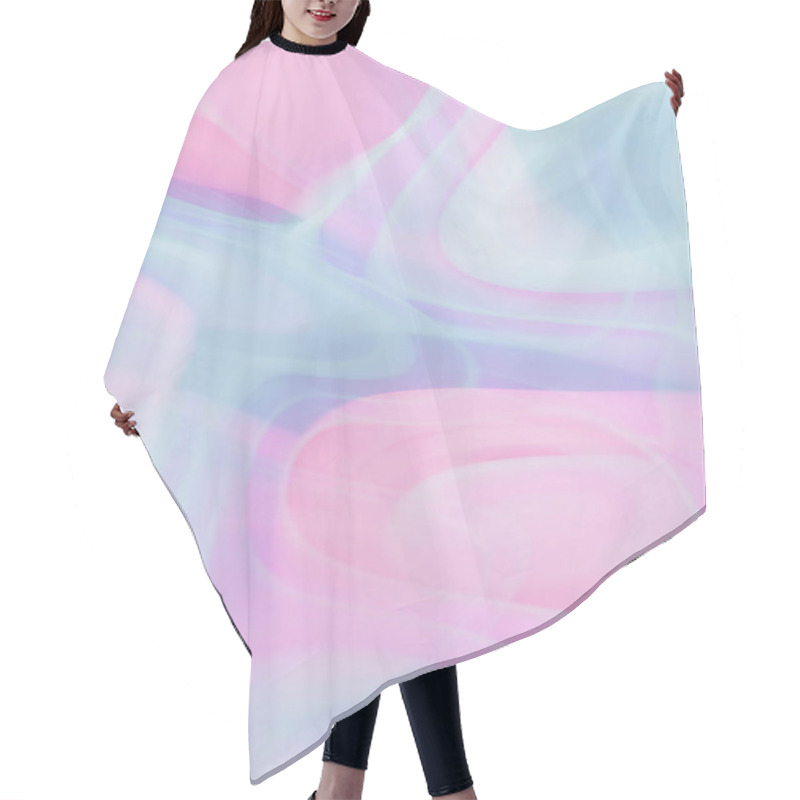 Personality  Soft Pastel Abstract Background In Shades Of Pink And Blue. Hair Cutting Cape