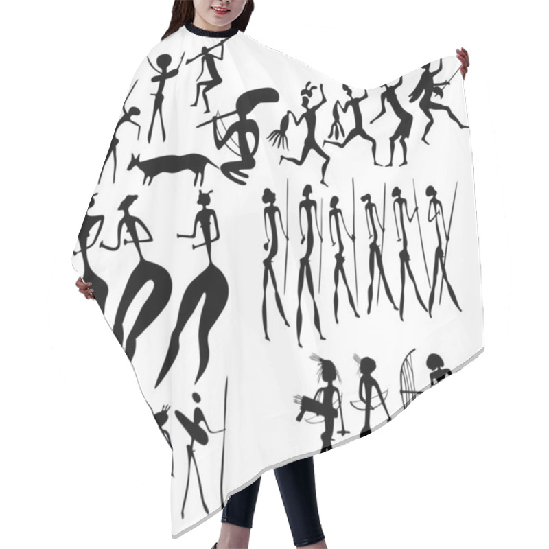 Personality  Primitive Art - Various Figures - Vector Hair Cutting Cape