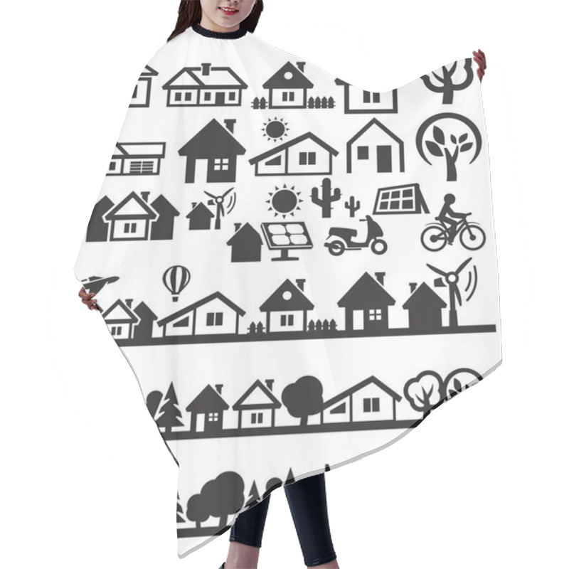 Personality  Houses Icons Hair Cutting Cape