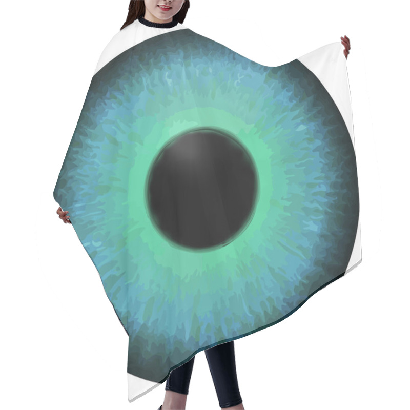 Personality  Eye Iris Vector Texture Hair Cutting Cape