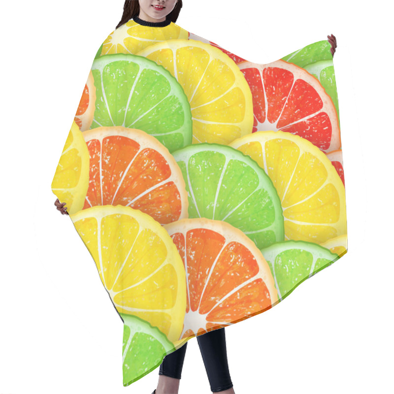 Personality  Citrus Segments Seamless Background Hair Cutting Cape