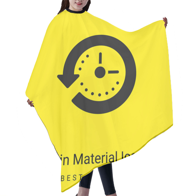 Personality  Arrow Minimal Bright Yellow Material Icon Hair Cutting Cape