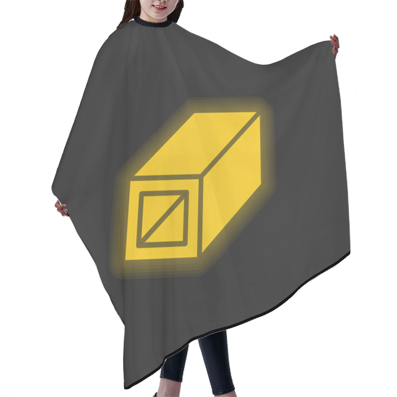 Personality  Beam Yellow Glowing Neon Icon Hair Cutting Cape