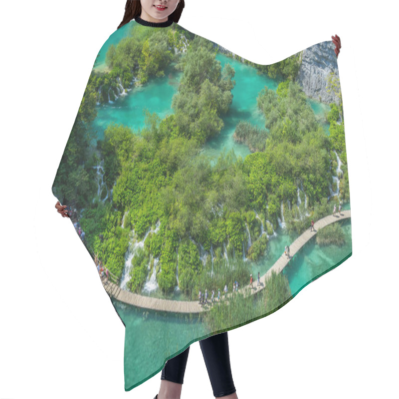 Personality  Beautiful View In Plitvice Lakes National Park. Croatia Hair Cutting Cape