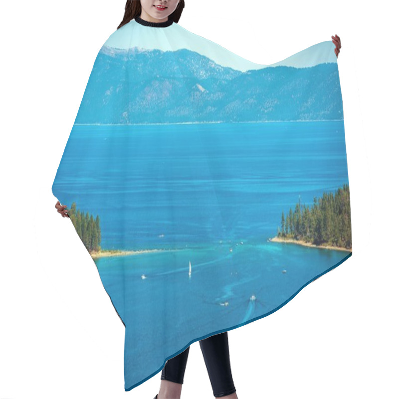 Personality  Lake Tahoe Panorama Hair Cutting Cape