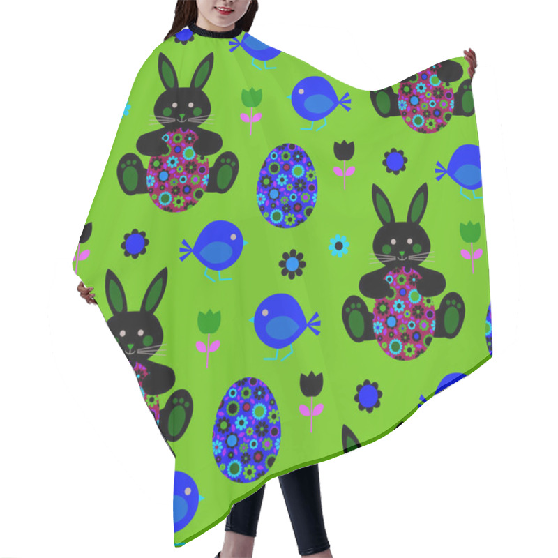 Personality  Easter Egg With Cute Pattern Hair Cutting Cape