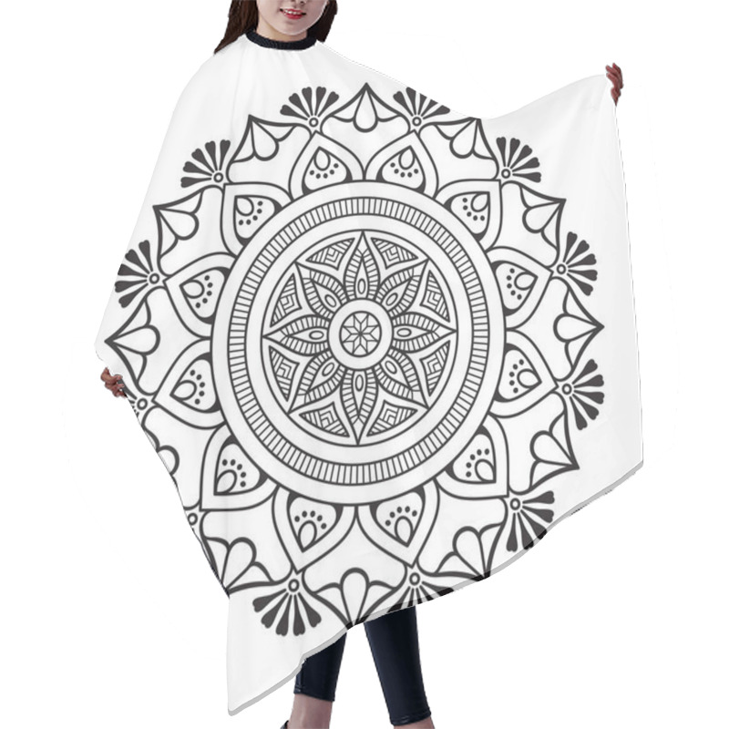 Personality  Vector Indian Mandala Hair Cutting Cape