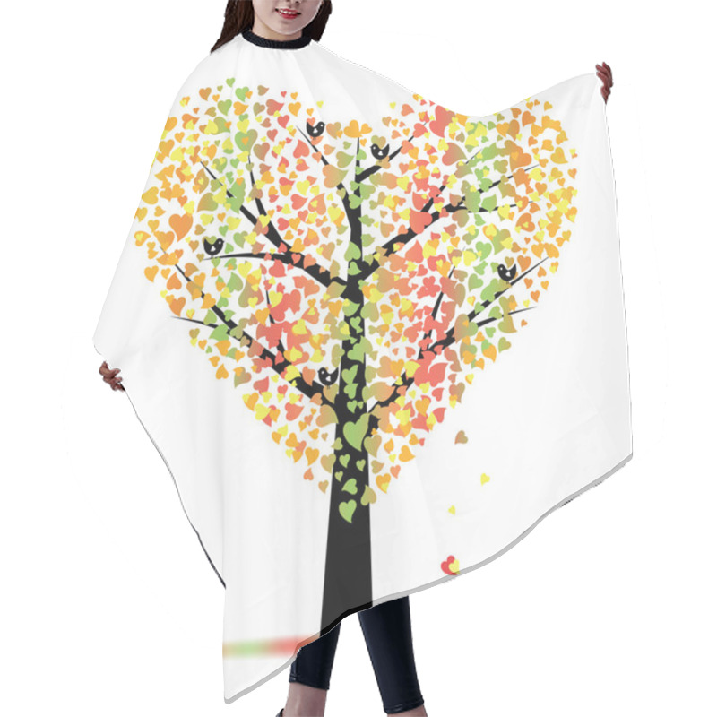 Personality  Valentine Tree Hair Cutting Cape