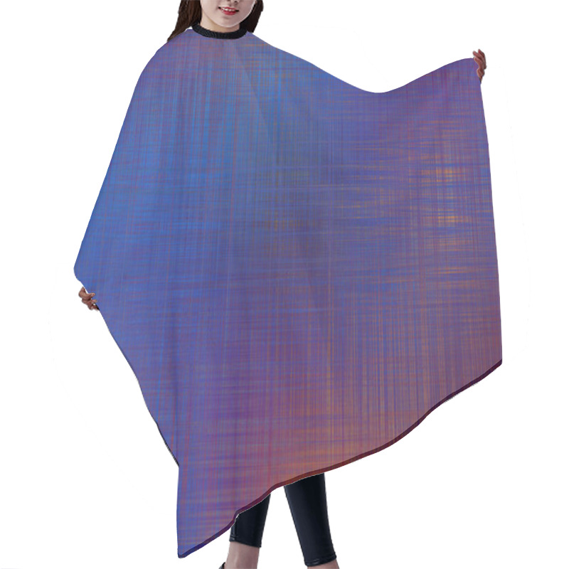 Personality  Blue Orange Abstract Mirrored Background With Fabric Texture.                                Hair Cutting Cape