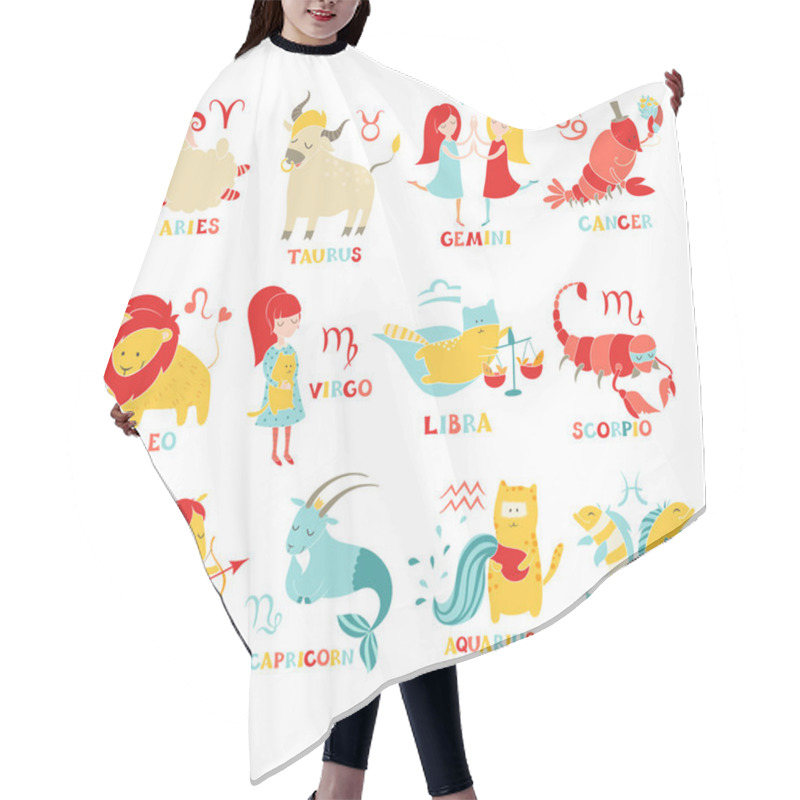 Personality  Funny Zodiac Set Hair Cutting Cape