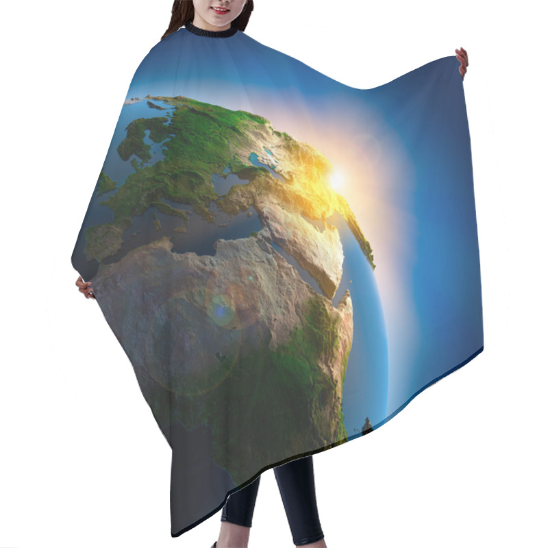 Personality  Sunrise Over The Earth In Outer Space Hair Cutting Cape